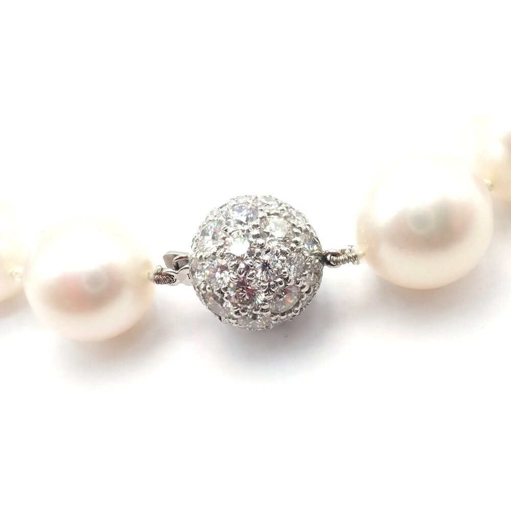 Authentic! Tiffany & Co Platinum Diamond South Sea Large Pearl Necklace Paper - Picture 3 of 15